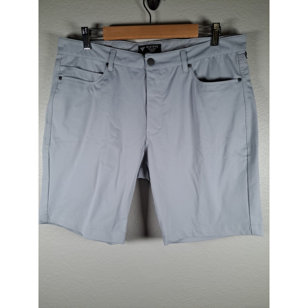 Maelreg Proflex Mens Golf Shorts Light Gray Performance Stretch Size 36x9 - Picture 1 of 8